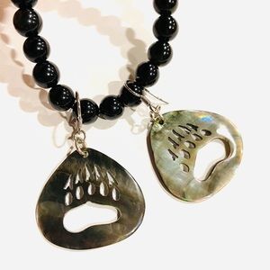 COPY - 🐻 Hand crafted Bear Paw Earrings (Shell)